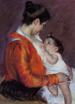 Mary Cassatt Werke - Louise Krankenpflege ihr Kind Mütter Kinder Mary Cassatt
